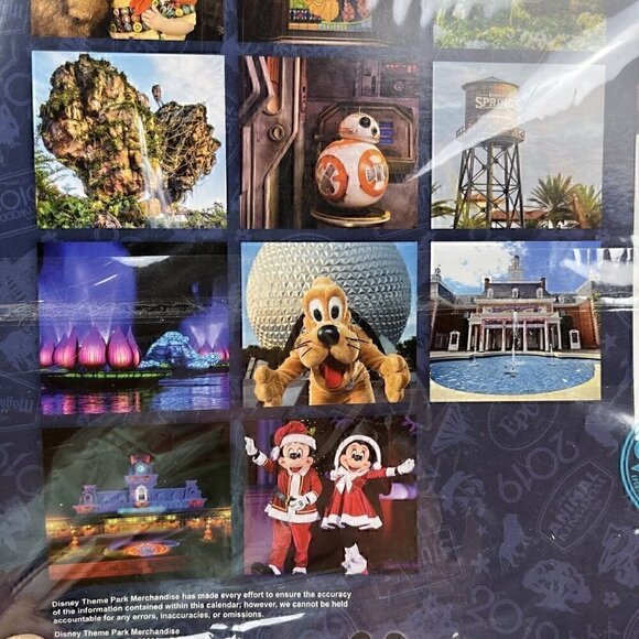 NEW Walt Disney World 2018-2019 16 Month Photo Wall Calendar Collectible Mickey - Picture 9 of 10